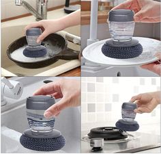 Liquid Soap Press Brush